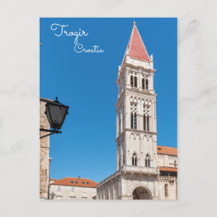 Kathedraal van St. Laurens toren inTrogir - Kroati Briefkaart