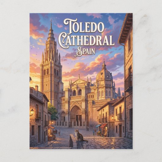 Kathedraal van Toledo Spanje Briefkaart (Voorkant)