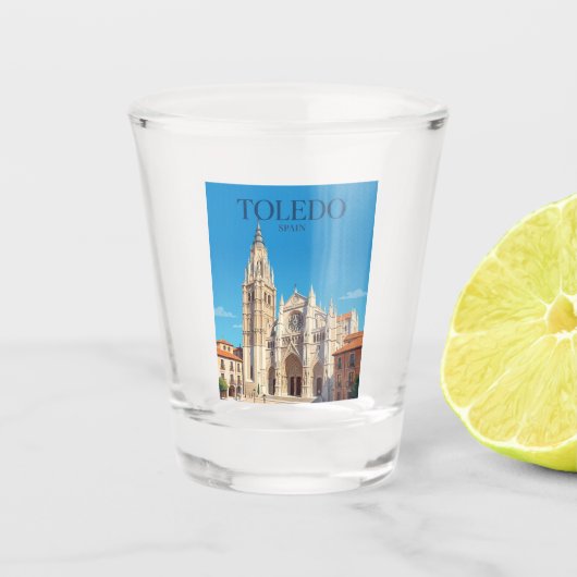 Kathedraal van Toledo Spanje Shot Glas (Voorkant)