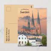 Kathedraal van Uppsala in Uppsala Zweden Briefkaart (Voorkant / Achterkant)