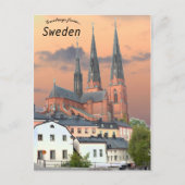 Kathedraal van Uppsala in Uppsala Zweden Briefkaart (Voorkant)
