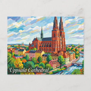 Kathedraal van Uppsala Zweden Briefkaart