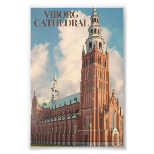 Kathedraal van Viborg esthetisch poster (Voorkant)