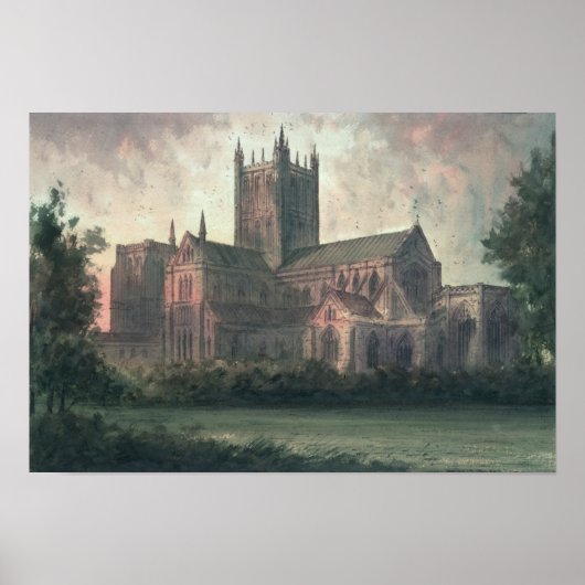 Kathedraal van Wells: uitzicht uit het zuidoosten Poster (Voorkant)