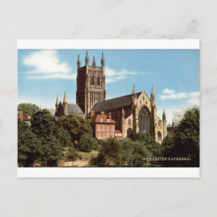Kathedraal van Worcester Vintage Kleur Uitzicht Briefkaart
