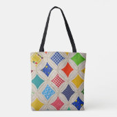 Kathedraal venster handgemaakte quilt patroon tote bag (Achterkant)