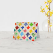 Kathedraal Venster Kiep dank u Kaart (Gele Bloem)