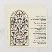 Kathedraal Venster Religieuze Uitnodiging (Voorkant / Achterkant)