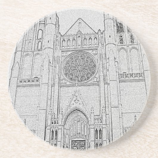 kathedraal zandsteen onderzetter (Voorkant)
