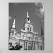 Kathedraal zwart-wit poster (Voorkant)