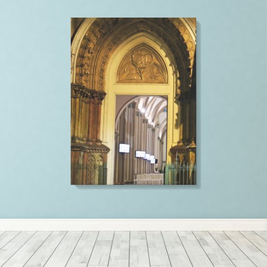 Kathedraaldeuren - Ecuador Canvas Afdruk (Insitu (Houten vloer))