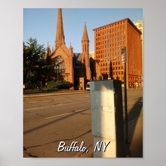 Kathedraalplein en Guaranty Building Poster (Voorkant)