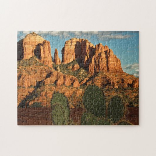 Kathedraalrots bij zonsondergang vanuit Secret Can Legpuzzel (Horizontaal)