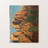 Kathedraalrots bij zonsondergang vanuit Secret Can Legpuzzel (Verticaal)