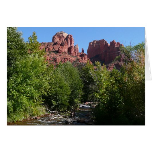 Kathedraalrots en stroom in Sedona Arizona (Voorkant Horizontaal)