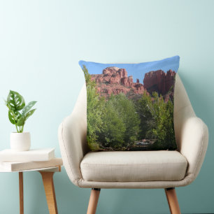 Kathedraalrots en stroom in Sedona Arizona Kussen