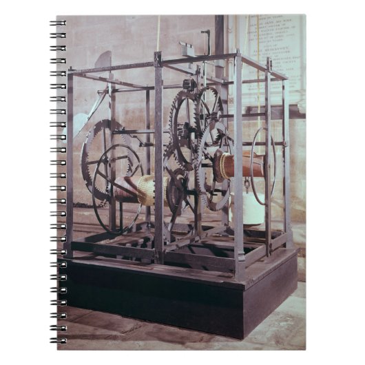 Kathedrale klok gemaakt voor de toren in Salisbury Notitieboek (Voorkant)