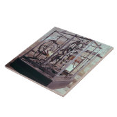 Kathedrale klok gemaakt voor de toren in Salisbury Tegeltje (Zijkant)