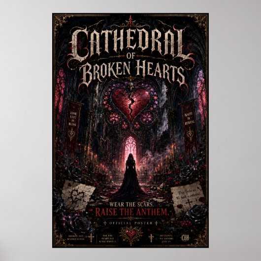 KATHEDRALE MUURPOSTER POSTER (Voorkant)