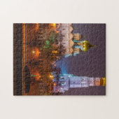 Kathedralen van het Kremlin in Moskou 's nachts Legpuzzel (Horizontaal)