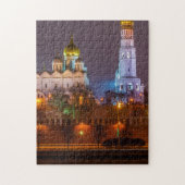 Kathedralen van het Kremlin in Moskou 's nachts Legpuzzel (Verticaal)