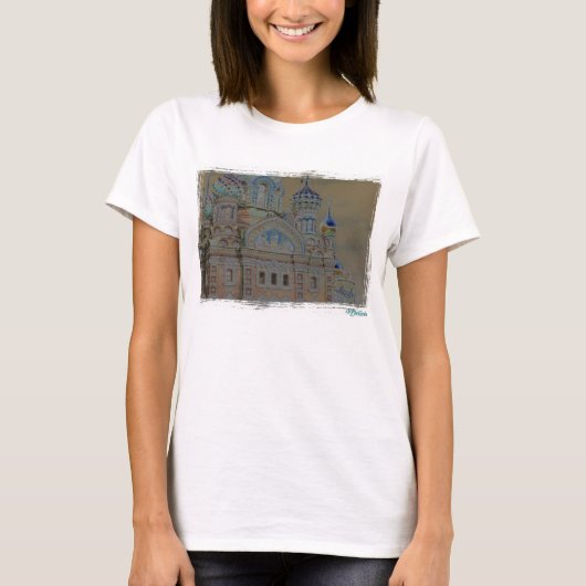 Kathendraal Sint-Petersburg, Russisch  T-shirt (Voorkant)