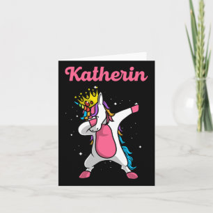 Katherin Naam Verjaardag Persoonlijke Dabbing Eenh Kaart