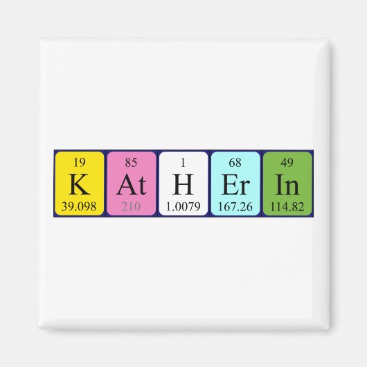 Katherin periodiek table name magnet (Voorkant)