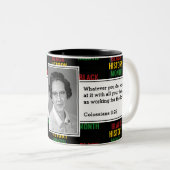 KATHERINE G JOHNSON | Aangepaste prijsopgave voor  Tweekleurige Koffiemok (Voorkant rechts)