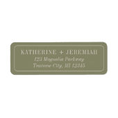 Katherine | Gecurreerde kleuren | bruiloftsadres Etiket (Voorkant)