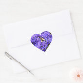 Katherine Hodgkin Irises Paarse Spring Floral Hart Sticker (Envelop)