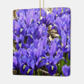Katherine Hodgkin Irises Paarse Spring Floral Keramisch Ornament (Links)