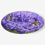 Katherine Hodgkin Irises Paarse Spring Floral Papieren Bordje (Gekanteld)