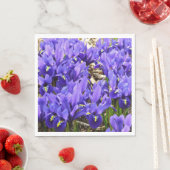 Katherine Hodgkin Irises Paarse Spring Floral Servet (Insitu)