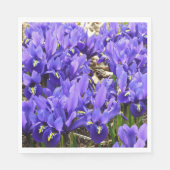 Katherine Hodgkin Irises Paarse Spring Floral Servet (Voorkant)