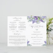 Katherine Lavender Katholieke Wedding Mass Program (Staand voorkant)