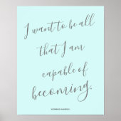 Katherine Mansfield Inspirerend Quote Poster (Voorkant)