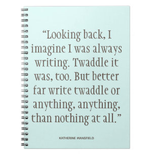 Katherine Mansfield Writing Quote Notitieboek