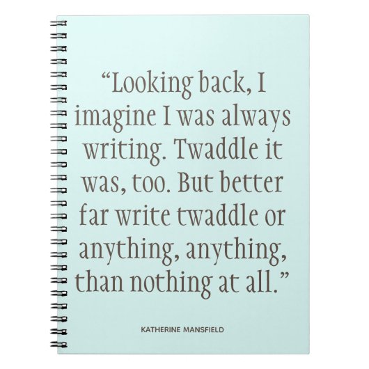 Katherine Mansfield Writing Quote Notitieboek (Voorkant)