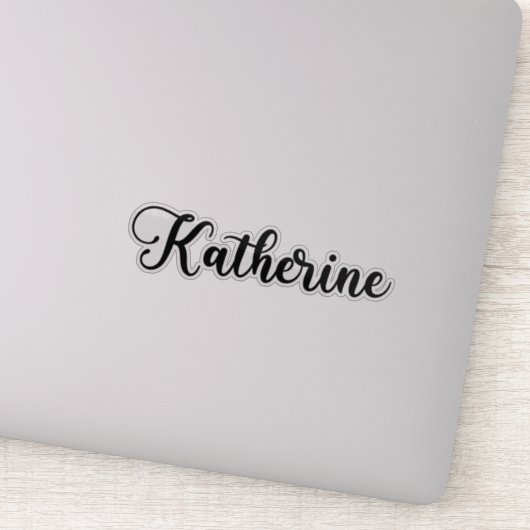 Katherine Name - Handgeschreven kalligrafie Sticker (Detail)