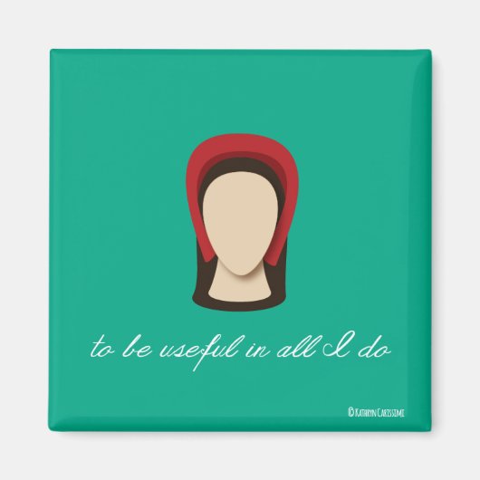 Katherine Parr "Handig in alles wat ik doe" Magnee Magneet (Voorkant)
