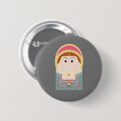 Katherine Parr Ronde Button 5,7 Cm (Voorkant /achterkant)