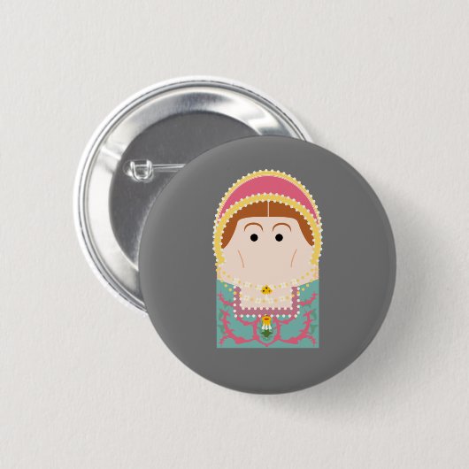 Katherine Parr Ronde Button 5,7 Cm (Voorkant /achterkant)