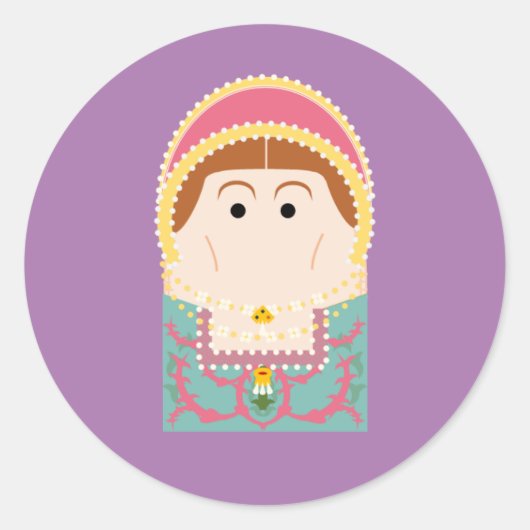 Katherine Parr Ronde Sticker (Voorkant)