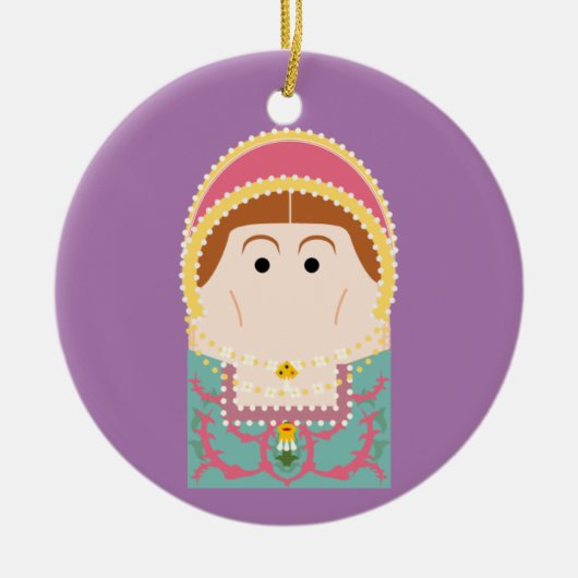 Katherine Parr Tudor Queen Keramisch Ornament (Voorkant)