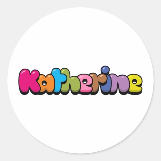 Katherine Ronde Sticker (Voorkant)