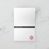 Katherine - Roze en Zwart Bedankkaart (Binnen)