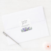 Katherine Succulent Wedding Favor Vierkante Sticker (Envelop)