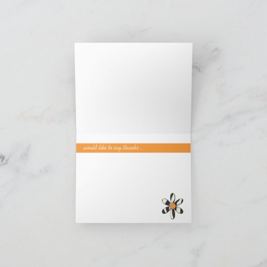 Katherine - Zebra en Sinaasappel Bedankkaart (Binnen)