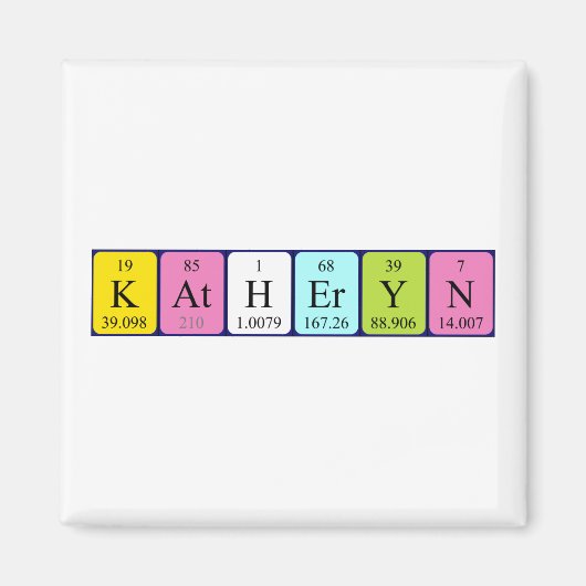 Katheryn periodieke lijstnaam magnet (Voorkant)